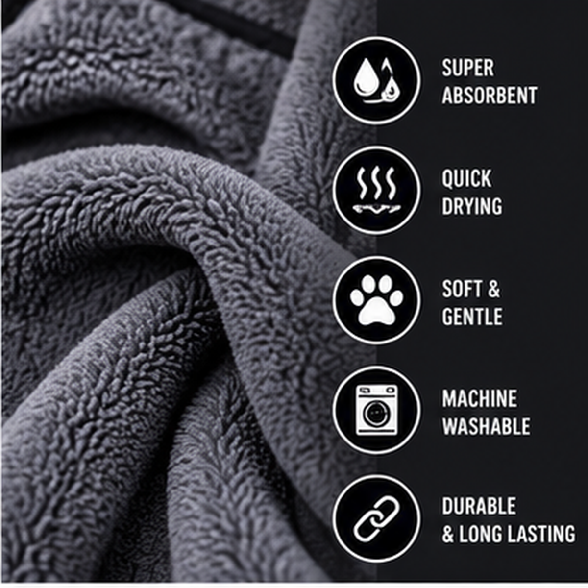 Bark & Roll Premium Quick-Dry Dog Towel